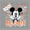 Mickey Boo Halloween Design - DTF Ready to Press - DTF Delaware