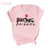 Horror Movie Friends Shirts, Funny Halloween Graphic Tee. Get your custom printed, soft cotton shirt featuring the hilarious horror character design. Available in Pi̇nk and many colors/sizes. Perfect for group orders!