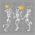 Skeleton Dancing Halloween - DTF Ready to Press - DTF Delaware