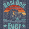 Best Dad Ever - Retro Sunset Family Silhouette Design