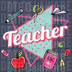 Retro Teacher Aesthetic PNG - 90s Inspired Classroom Stationery & Tools Design