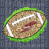 Leopard Print Football Graphic - Maroon Lightning Bolt Game Day Design