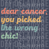 Retro Groovy "Dear Cancer, You Picked The Wrong Chic" DTF Transfer