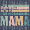 Loved Hardworking Selfless Protective Mama PNG - Inspirational Distressed Retro Quote Design