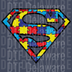 Autism Super Hero Shield - Puzzle Pattern Strength DTF Graphic