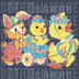 Vintage Easter Bunny & Chicks Parade DTF - Retro Mid-Century Holiday Graphic