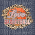 Love Basketball Graphic - Pink Glitter & Leopard Print Distressed Design