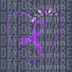 Alzheimer's Awareness Purple Ribbon Heart - Butterfly DTF Transfer