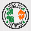 "Kiss Me I'm Irish" St. Patrick's Day DTF Transfer - Irish Flag Ready to Press