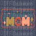 Blessed Mom PNG - Retro 70s Flower Power Design with Warm Vintage Tones
