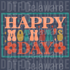 Happy Mother’s Day PNG - Vintage Groovy Floral Design for Custom Gifts & Cards