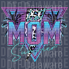 Hot Mom Summer PNG - Retro 80s Vaporwave Style Design with Leopard Print & Palm Trees