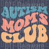 Retro Autism Mom's Club Design - Wavy Vintage DTF Print