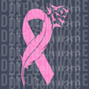 Minimalist Pink Ribbon with Soaring Birds - Hope & Freedom DTF
