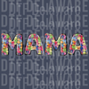 Autism Mama Puzzle Pattern Design - Colorful DTF Transfer