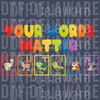 Your Words Matter Autism Support - Animal Flashcard DTF Design