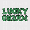 "Lucky Charm" DTF Transfer - Retro St. Patrick's Day Pattern Ready to Press