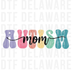 Minimalist Pastel Autism Mom Design - Script Typography DTF