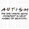 Classic Sitcom Style Autism Design - Being Different is Beautiful