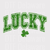 Retro "LUCKY" DTF Transfer - Varsity Style St. Patrick's Day Ready to Press