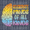 Colorful Brain Anatomy Design - Celebrate Minds of All Kinds DTF