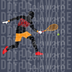 Tennis Typography Player Graphic - Sports Word Art DTF Transfer