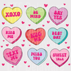 "XOXO" Conversation Hearts DTF Transfer - Colorful Valentine's Ready to Press