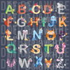 : Cute Animal Alphabet ABC Design - Educational DTF Graphic