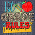 1st Grade Rules PNG - Leopard Print Teacher Design with Pencil and Apple Accents