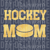 Hockey Mom Graphic - Elegant Gold Gradient Puck Design