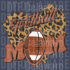 Leopard Football Mom PNG - Retro Game Day Design for T-Shirts, Hoodies & Sports Fans