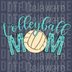 Boho Volleyball Mom (or Tee-ball Mom) PNG - Hand-Drawn Floral Typography Design for Sports Mamas